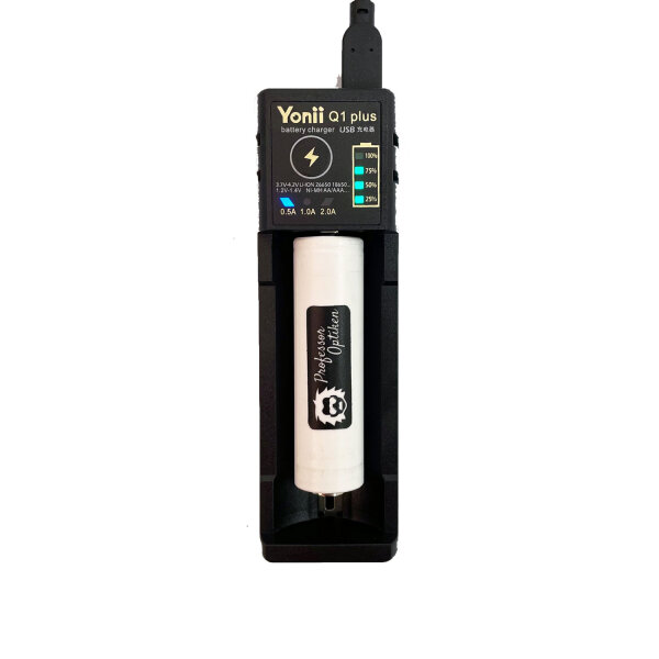 Professor Optiken universal Ladegerät für Lithium-Ionen-Akkus, 0,5-2A - 1-fach